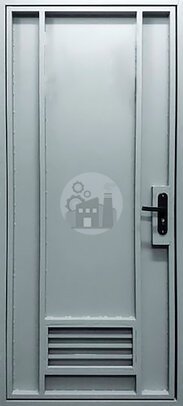 металлическая дверь с вентрешеткой, окрас нитроэмаль - внутренняя часть двери ДВ-191