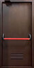 миниатюра стальная техническая дверь с вентрешеткой и ручкой антипаника - внутренняя часть двери ДВ-977